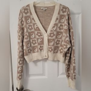 * Sale * American Eagle Cropped Floral/Paisley Cardigan